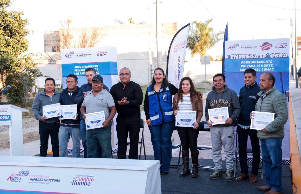 Refuerza Lupita Cuautle el desarrollo urbano con entrega de más obras