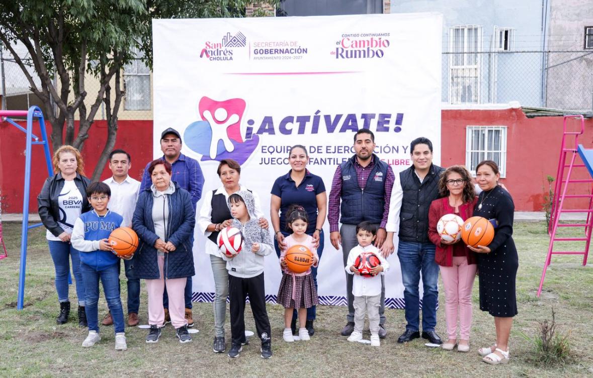 Impulsa Lupita Cuautle el bienestar y la recreación con entrega de equipos de ejercitación y juegos infantiles