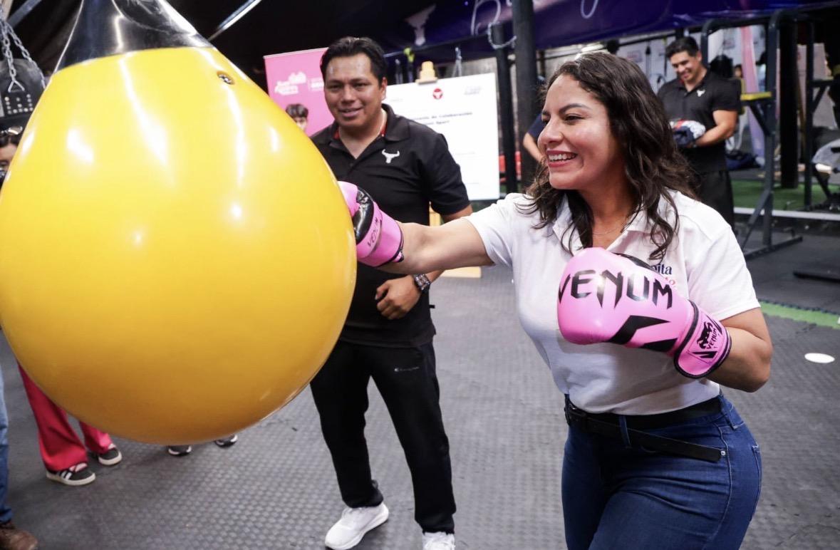 Impulsa Lupita Cuautle el deporte con firma de convenio en beneficio de la niñez y juventud